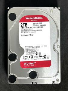 【送料無料】　★ 2TB ★　WD Red / WD20EFRX　【使用時間：671ｈ】 2020年製　稼働少　Western Digital RED　3.5インチ内蔵HDD SATA