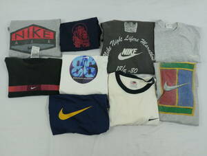 C827/90-00s/NIKE/オールド ナイキ/ビンテージTシャツ/9枚セット/まとめ売り/アメリカ製など/リンガー/刺しゅう/シングルステッチ/M-L