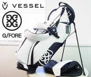 国内正規品★G/FORE ジーフォア別注 ×VESSEL ベゼル★TRANSPOTER3 コラボキャディバッグ【072412819】ホワイト白【本物保証】人気色完売品