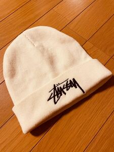 当時物 Stussy 刺繍 ストックロゴ ビーニー 正規品 ステューシー ニットキャップ ニット帽 ヘッドウェア Beanie