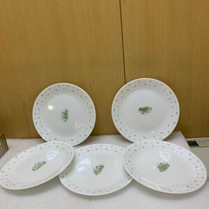 MK6827 未使用品【CORELLE コレール】カントリーハーブ 大皿 5枚セット 20240905