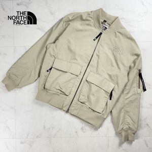 美品 THE NORTH FACE ザ ノース フェイス 韓国限定 ネイルトン ボンバージャケット MA-1 ユニセックス アウター ベージュ サイズM*RC469