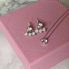 ★swarovski★スワロフスキーAttract 2wayピアス＆ネックレス