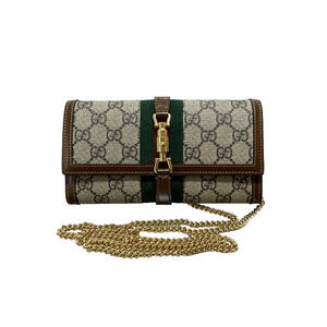 23AW GUCCI グッチ ジャッキー 1961 GGスプリーム チェーンウォレット ショルダー GG0001