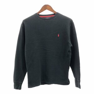 Polo by Ralph Lauren ポロ ラルフローレン サーマルＴシャツ ワンポイントロゴ ブラック (メンズ L) Q2255