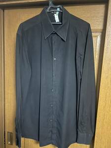 versace長袖 シャツ サイズ56 ブラック 黒 希少サイズ　大きいサイズ