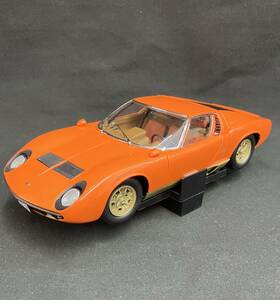 ジャンク Kyosho Lamborghini Miura P400S Orange 京商 ランボルギーニ ミウラ サーキットの狼 ミニカー オレンジ 現状品 難あり