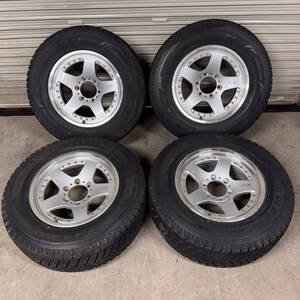 【バリ溝9分山】05年製 CV928アルミ 17x8J+22 6H/PCD139.7 BRIDGESTONE BLIZZAK 265/65R17 ランクルプラド ハイラックス サーフ 4本セット