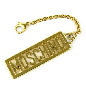 モスキーノ キーホルダー ロゴプレート キーリング チャーム ブランド 小物 メンズ レディース ゴールド MOSCHINO