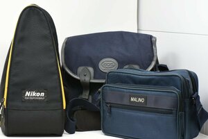 Nikon Lens bag / Canon EOS Camera bag 、他　３つ おまとめ　※現状品、返品不可