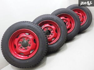 ●【歪み無し!!】 日産 純正 TOPY製 スチール 15.5インチ 6J +40位 PCD139.7 6H BS BLIZZAK W969 215/60R15.5 18y アトラス にて使用 棚W-1