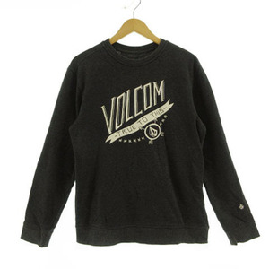 ボルコム VOLCOM トレーナー スウェット CLASSIC FIT長袖 ロゴプリント 裏起毛 コットン混 グレー M メンズ