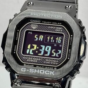 美品 G-SHOCK GMW-B5000GD-1JF タフソーラー 電波受信 電波ソーラー マルチバンド6 Bluetoothモバイルリンク メタルバンド ブラック