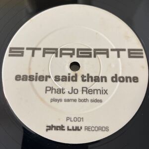 STARGATE/easier said than done/Phat Jo Remix/レコード/中古/DJ/CLUB/R&B/hiphop