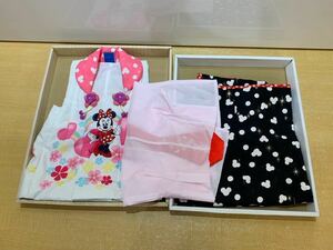 ● 呉服屋引き取り品 ディズニー Disney ミニー 七五三 3歳 女の子 子供用着物 晴れ着 着物 和装 和服 ②