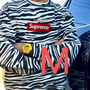 Supreme Box Logo Crewneck Zebra