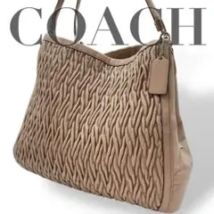 【極美品】コーチ COACH トートバッグ A4可　マディソン　ベージュ　レザー