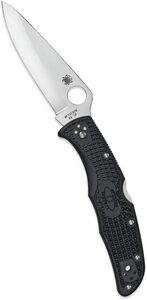 アウトドアナイフ 日本製 C10PBK Spyderco エンデューラ4 ブラック 直刃 釣り 魚 フィッシング サバイバルナイフ