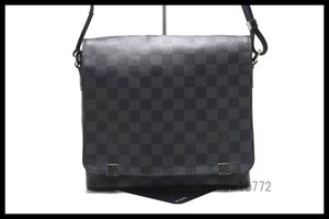 近年モデル希少美中古■LOUIS VUITTON ダミエグラフィット ディストリクトPM レザー ショルダーバッグ ルイヴィトン■0822au972958