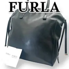 【良品】FURLA フルラ ファートートバッグ レザー 肩掛け ブラック