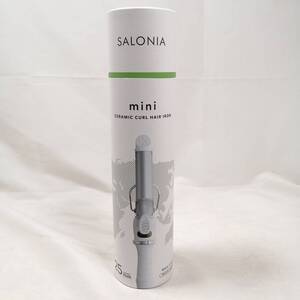 SALONIA サロニア ミニ セラミック カールヘアアイロン ホワイト 25㎜ MAX210℃ 耐熱ポーチ付 SL-011CW 中古 a08909