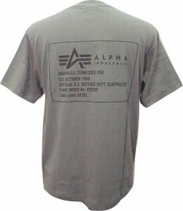 〇新品 Tシャツ アルファ 半袖 MA-1 TC1620-563 グレー M寸