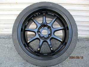 WORK EMOTION ワーク エモーション D9R BLK 18X8.5J +38 114.3 ブラック タイヤ ホイール １本 235/40ZR18 (B040754)