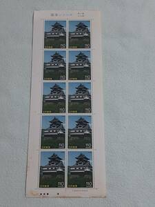 第3次国宝シリーズ　第2集　犬山城　1987　切手シート１枚　E