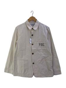 FREEMANS SPORTING CLUB◆カバーオール/L/コットン/WHT/無地