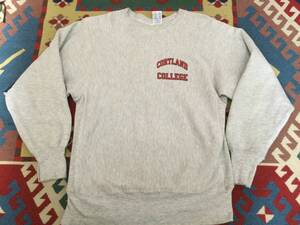 90s チャンピオン　リバースウィーブ　スウェット　カレッジ　CORTLAND バックプリント　made in USA アメリカ製 ビンテージ vintage 