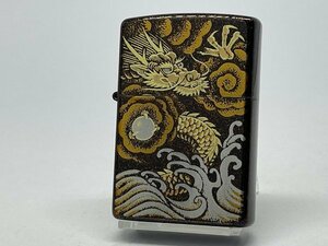 送料無料 ZIPPO[ジッポー]本金蒔絵シリーズ 蒔絵(梨子地) 龍