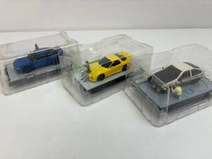 T1224D 頭文字D イニシャルD マシン＆ドライバーコレクション 全3種 藤原拓海 AE86トレノ 高橋啓介 FD3S RX-7 佐藤真子 S13シルエイティ