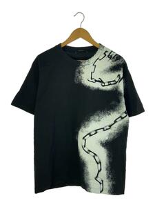 LOUIS VUITTON◆Tシャツ/XL/コットン/BLK/RM201M NPG HIY17W/Spray Chain Print