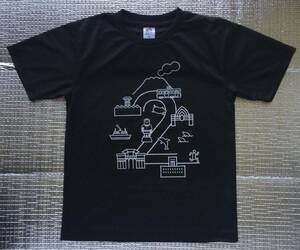 非売品【2017年鹿児島マラソン★地図抽象化イラスト柄 ★Tシャツ★Sサイズ】　ノベルティ　ランニング　ジョギング