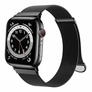 ＊Apple Watch用ウォッチバンド 42mm 44mm 45mm ステンレススチールメッシュストラップ 強力マグネット留め金 長さ調節可能