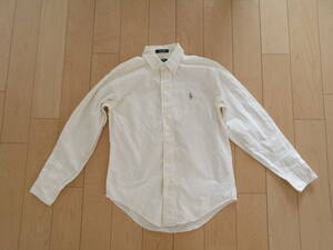 MADE IN USA POLO RALPH LAUREN BD SHIRT white アメリカ製 ラルフローレン 白 100%cotton SIZE 12