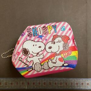 ♪未使用　保管品　スヌーピー　SNOOPY　キューブポーチ　No2　ボールチェーンつき　小物入れに