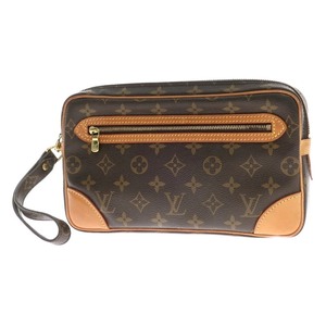 【中古】ルイ ヴィトン LOUIS VUITTON モノグラム マルリードラゴンヌ セカンドバッグ ブラウン【W25.5xH15xD4】