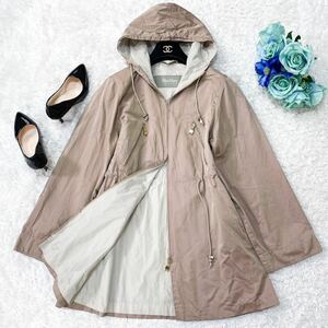 美品★マックスマーラ MaxMara RAINWEAR★美麗シルエット★シルク使用*ナイロンジャケット★ブルゾン ベージュ 〜SIZE36 S相当〜