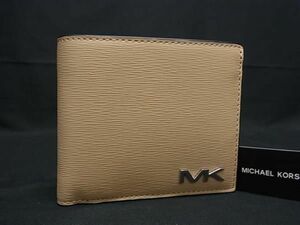 ■新品■未使用■ MICHAEL KORS マイケルコース レザー 二つ折り 財布 ウォレット 札入れ メンズ レディース ブラウン系 BL2390