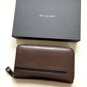 ブルガリ　BVLGARI 長財布　ダークブラウン