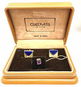 GEMS カフス タイピン セット アンティーク レトロ 部品取りにも◎