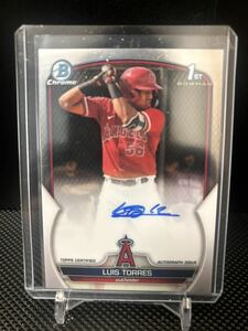 2023 Topps Bowman Chrome Luis Torres 直書きサイン AUTO 1st Bowman