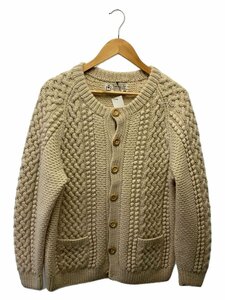 INVERALLAN◆4A GOLFFER CARDIGAN/CASHMERE/カーディガン/42/カシミア100％/アイボリー