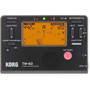 KORG(コルグ) チューナー メトロノーム 同時に使える TM-60 BK ブラック 吹奏楽 ブラスバンド オーケスト