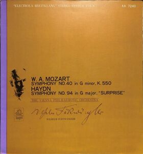 東芝音工 AA-7240 フルトヴェングラー／モーツァルト他／国内盤LP/送料全国一律880円追跡付/同梱2枚目以降無料【盤洗浄済】試聴可♪赤盤