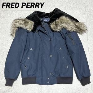 FRED PERRY n-2b ネイビー 月桂樹 アクリルファー y2k