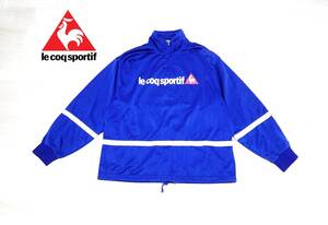 ☆le coq sportif　☆ルコック　☆スポーツウエア　☆ゴルフ　☆ビッグロゴ　☆モックネックプルオーバー　☆ブルー　☆メンズ　☆L 