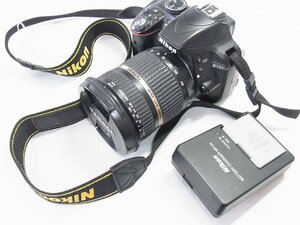 １円～ニコン Nikon デジタル1眼レフカメラ D3300/タムロン TAMRON Di2/動作OK/バッテリー2個、チャージャーあり