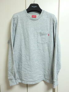 シュプリーム Supreme 長袖 シャツ ロングTシャツ グレー M RN101837 ZEOEOSKK